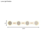 Modern White Led Vanity Light - 16/23.5 Linear Wall Sconce With Acrylic Shade Warm/White 3/4 Lights