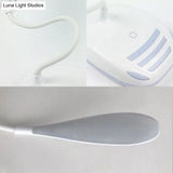 Modern White Silicone Hose Desk Lamp: Touch Sensitive Led Reading Light For Study