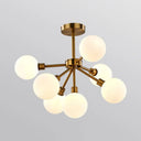 Modern White/Smoke Glass Bubble Pendant Light With 7/9 Lights - Perfect For Restaurants 7 / White