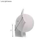 Modern White Sphere Opal Glass Kitchen Wall Sconce With 1 Light