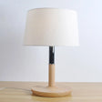 Modern White Study Lamp With Drum Shade Ideal For Tasks And Reading - 1 Bulb Modernism Fabric
