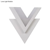 Modern White V-Neck Flush Mount Led Wall Light Sconce In Warm/White