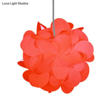 Modern Windmill Plastic Ceiling Pendant - Red/White 3 Sizes 1 Light Fixture