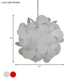 Modern Windmill Plastic Ceiling Pendant - Red/White 3 Sizes 1 Light Fixture