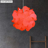 Modern Windmill Plastic Ceiling Pendant - Red/White 3 Sizes 1 Light Fixture