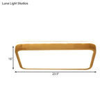 Modern Wood Flush Mount Led Lamp With Frosted Diffuser - Beige Natural Light Multiple Sizes