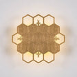 Modern Wood Honeycomb Led Wall Sconce - Warm Light For Balcony Child Bedroom & More Antique Brass
