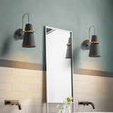 Modernism Tapered Sconce Light: Wall Mounted Lamp For Dining Room - Black/White/Blue Black
