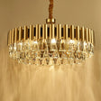 Modernist 4-Tier Crystal Chandelier Lamp - Golden Pendant Lighting Fixture 8/12 Lights 8 / Gold