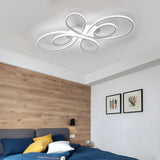 Modernist Acrylic Flower Flush Mount Ceiling Light Fixture - White/Coffee Led 23.5’/31.5’/39