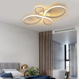 Modernist Acrylic Flower Flush Mount Ceiling Light Fixture - White/Coffee Led 23.5’/31.5’/39