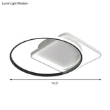 Modernist Acrylic Led Flushmount Ceiling Light In White/Warm 16’/19.5’ Wide