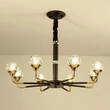 Modernist Beveled Crystal Pendant Chandelier With 6/8/10 Bulbs - Brass Ceiling Hanging Light