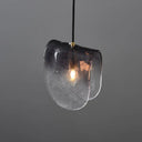 Modernist Brass Pendant Lighting With Curve Water Glass Ceiling Light - Ideal For Restaurants