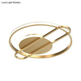 Modernist Circle Thin Flush Mount Led Ceiling Light Fixture - Black/Gold/White 16.5’/20.5’ Wide