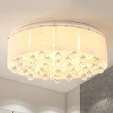 Modernist Crystal Flush Mount Lighting With Multi Lights - 18’/19.5’ Wide White Led Fixture / 19.5’