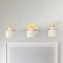 Modernist Elk Design 3-Head Metal Wall Sconce In White For Living Room Lighting