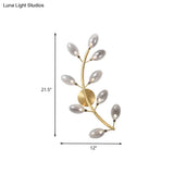 Modernist Gold Grape Wall Sconce Light - 9 Heads Metal Lamp Fixture For Bedside