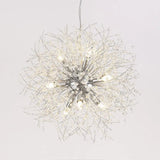 Modernist Gold/Silver Firework Chandelier With Clear Crystal Lights - 16/19.5 Wide 8/9/12 Hanging