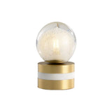 Modernist Hand-Cut Crystal Led Gold Small Desk Lamp 8/9 Long - Globe Task Lighting