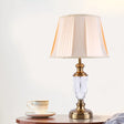 Modernist Hand-Cut Crystal Urn Task Light With 1 Head Beige Finish