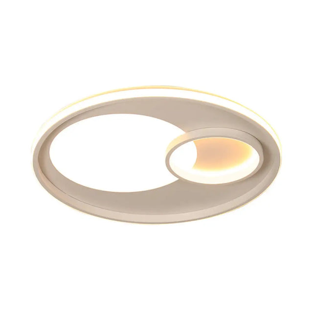 Modernist Led Acrylic Ceiling Light Fixture - 18/21.5 Diameter Warm/White Remote Control Dimming