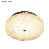 Modernist Led Crystal Flushmount Light For Corridor Ceiling
