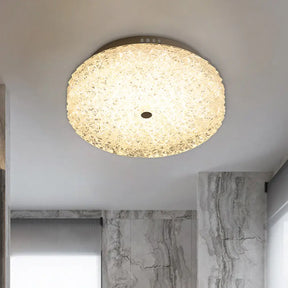 Modernist Led Crystal Flushmount Light For Corridor Ceiling Clear