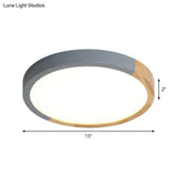 Modernist Metal Led Flush Mount Light In Beige - Circular Close To Ceiling Lighting 12’/15’/19’ Wide