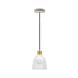 Modernist Metallic Bell Hanging Light Fixture With 1 Bulb - Black/White Pendant Lighting For Dining