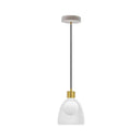 Modernist Metallic Bell Hanging Light Fixture With 1 Bulb - Black/White Pendant Lighting For Dining