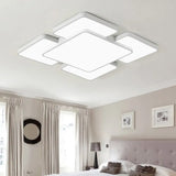 Modernist Style Flush Mount Lamp: Acrylic Shade Ceiling Light Black/White 20.5’/24.5’ 5/7