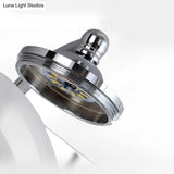 Modernist Style Silver Wall Lamp With Round Frosted Acrylic Shade 2/3 Heads Warm/White Lighting -