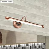 Modernist Style Tube Metal Vanity Sconce Light Led Wall Mount Lamp (18/22 W) In Weathered