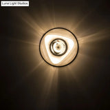 Modernist Triangle Led Ceiling Light With Clear Crystal - Flush Mount For Corridors