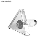 Modernist Triangle Led Ceiling Light With Clear Crystal - Flush Mount For Corridors
