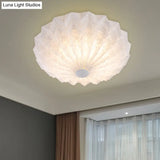 Modernist White Dome Flush Mount Light With Acrylic Fixture - 1-Light