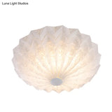 Modernist White Dome Flush Mount Light With Acrylic Fixture - 1-Light