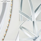 Modernistic Acrylic Globe Chandelier Pendant - 19.5’ Wide 1-Light White Ceiling Fixture