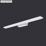 Modernity Led Vanity Lighting - Linear Metallic White Wall Mounted Lamp In Warm/White Light