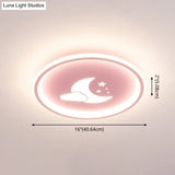 Moon And Star Flush Mount Ceiling Light For Modern Bedrooms