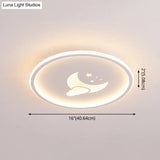 Moon And Star Flush Mount Ceiling Light For Modern Bedrooms