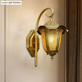 Moroccan Bell Iron Wall Light Fixture - Brass Finish Ideal For Living Room Decor Mount