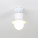 Mushroom Flush Mount Ceiling Light In White For Hallway Décor 1 /