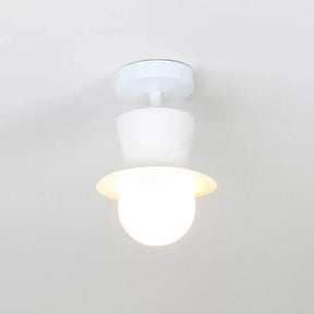Mushroom Flush Mount Ceiling Light In White For Hallway Décor 1 /