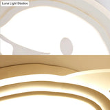 Naughty Dolphin’ Acrylic Led Flush Mount Light - Perfect For Girls’ Bedroom