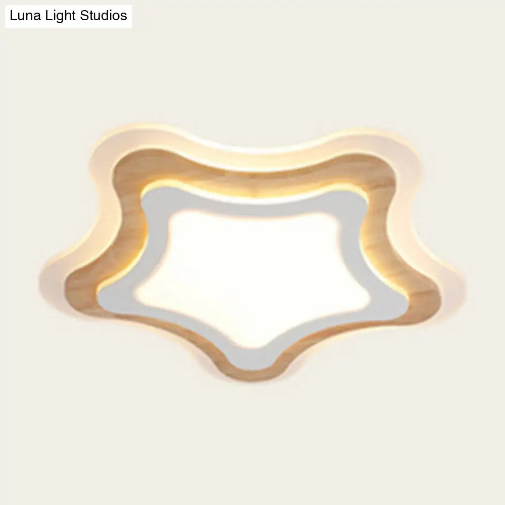 Nautical Acrylic Led Flush Mount Ceiling Light For Kids Room