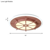 Nautical Flush Ceiling Light With Anchor Design For Bathroom Or Bedroom