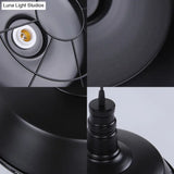 Nautical Iron 1-Light Black Pendant Lamp With Wire Cage - Barn Living Room Hanging Fixture