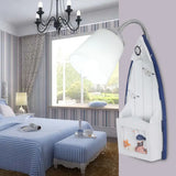 Nautical Ship Wall Light With Blue Bucket Shade - Glass Sconce For Nursing Room White / Canoe